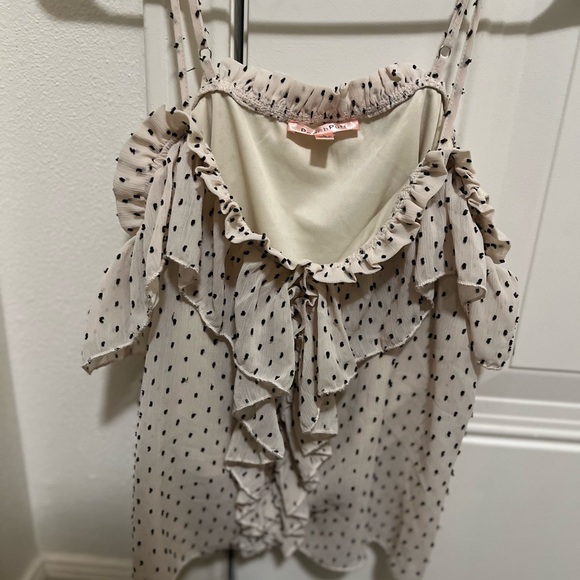Polka Dot Ruffle Top - Picture 1 of 4